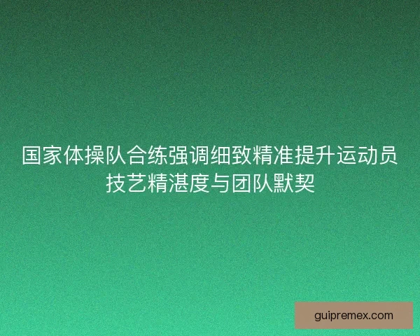 国家体操队合练强调细致精准提升运动员技艺精湛度与团队默契